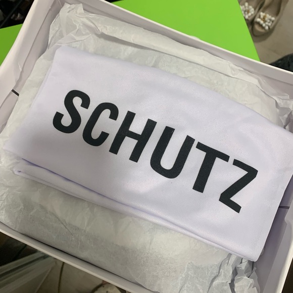 Schutz Leenah Denim Wraparound Lace Up Open Toe Block High Heel Sandals size 5 - Picture 8 of 8